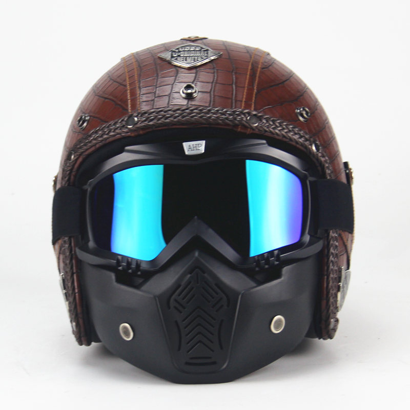 Download Vintage Motorcycle Helmets with Various Designs